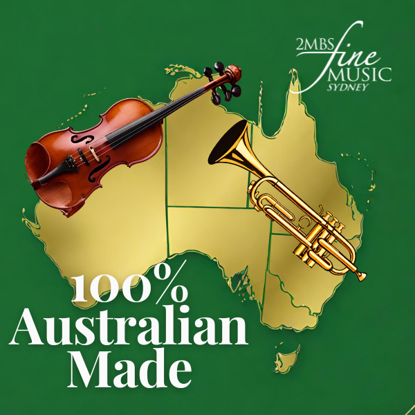 Logo of the Fine Music 100% Australian Made podcast/program